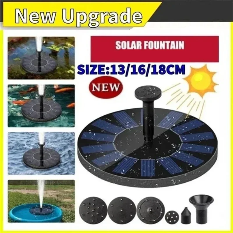 Bonsai Garden Fountain - 13/16/18cm 太陽光発電噴水ポンプ: ガーデンプール、池、バードバスに最適です。 屋外用 8 -
