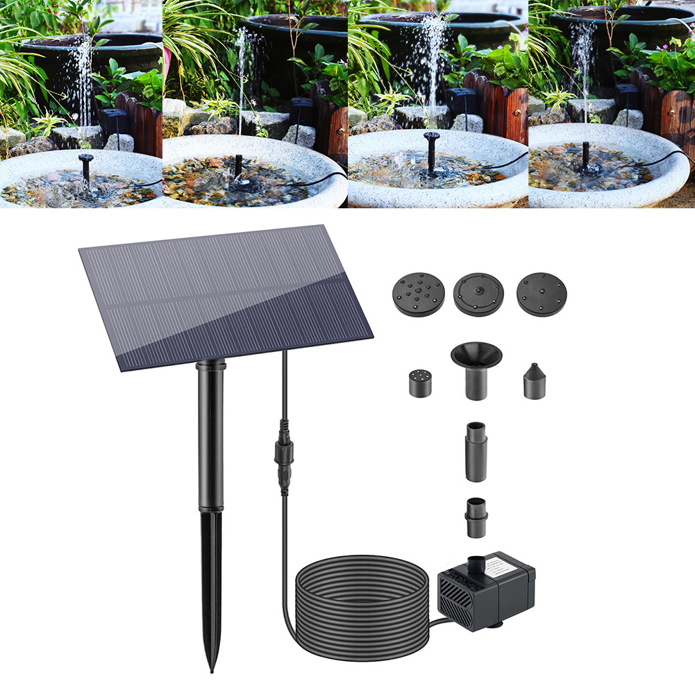 Bonsai Garden Fountain - 5 ワット 5 ボルト噴水庭の装飾ステーク太陽光発電パネルウォーターポンプ散水システム 180L/h キットプール水槽用