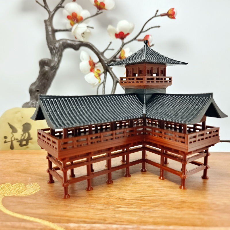 Bonsai Garden In Japan - 3Dプリント禅庭水族館盆栽中国麗城像古代建築模型日本館装飾