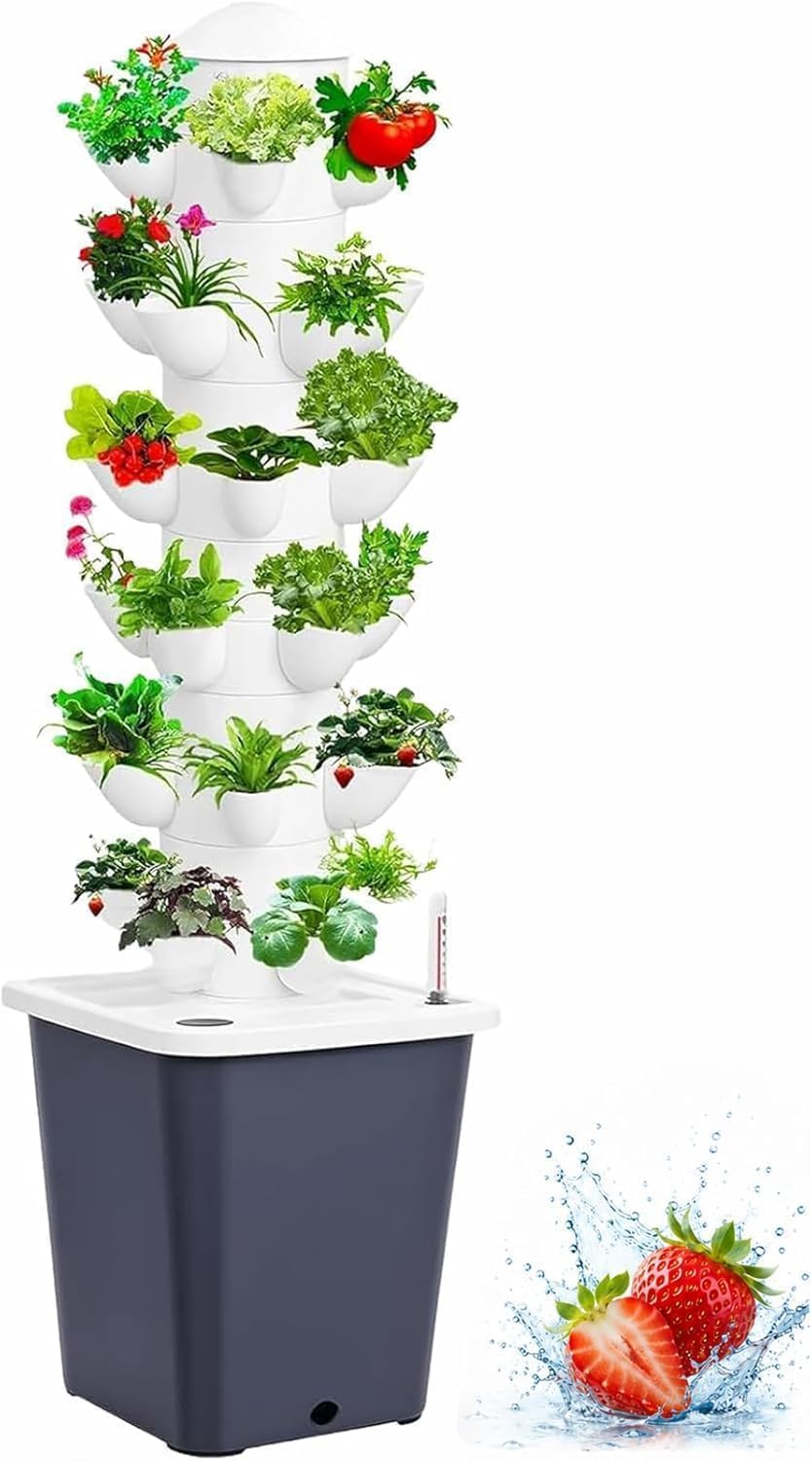 Bonsai Garden Grow Kit - 植物繁殖ステーション | 垂直型水耕栽培タワーガーデン - 室内水耕栽培システム、エアロポニックタワーキット（30ポッド）