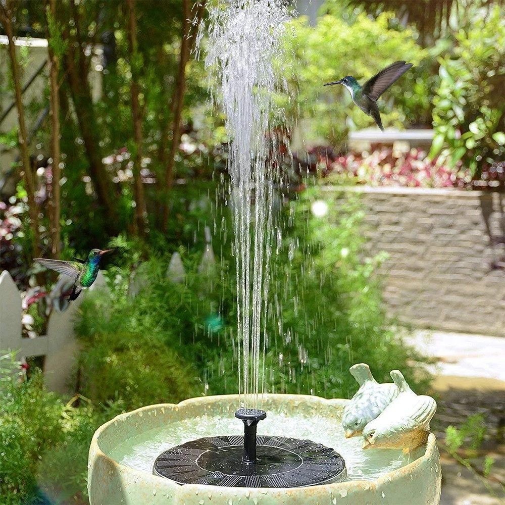 Bonsai Garden Fountain - ミニソーラーウォーターファウンテンプール池滝噴水庭の装飾屋外バードバスソーラー式噴水フローティングウォーター