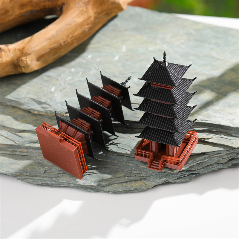 Bonsai Garden Mini - ミニパゴダ像古代建築模型禅庭盆栽水槽装飾