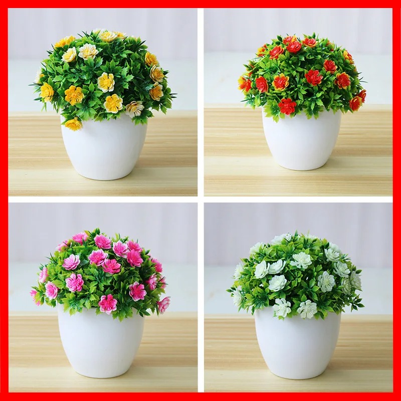 人工盆栽,1ピース,鉢植えの小さな花,偽の植物,家の装飾,ホ - Bonsai Garden Mini のレビューと価格