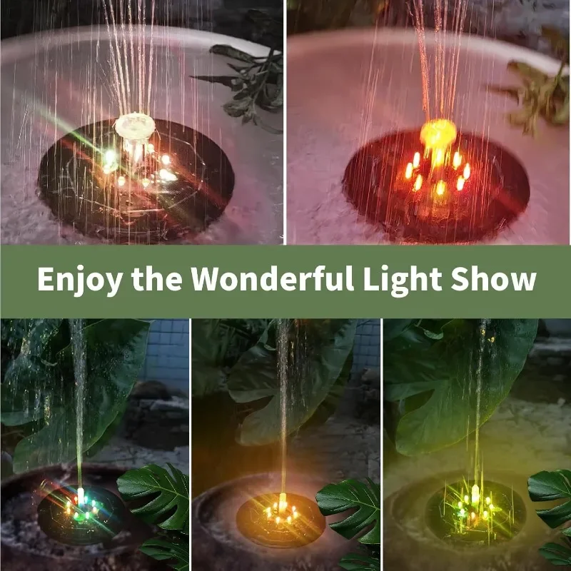 回転式ソーラーLED噴水,3W, 6ノズル,屋外ウォーターポ - Bonsai Garden Fountain のレビューと価格