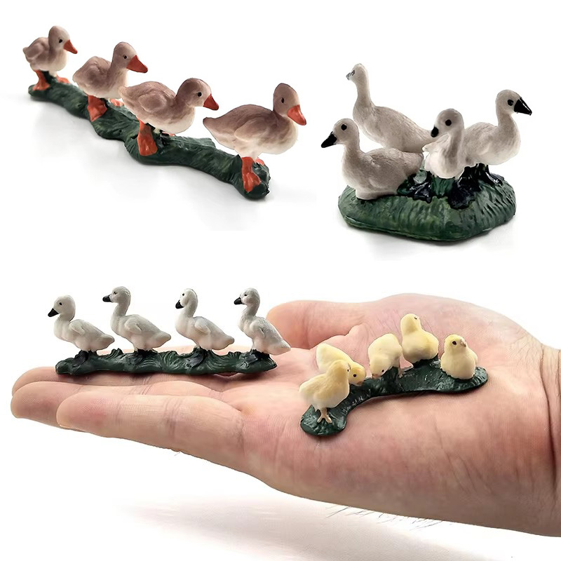シミュレーション鶏アヒルガチョウ家畜モデル盆栽置物家の装飾ミ - Bonsai Garden In Japan のレビューと価格