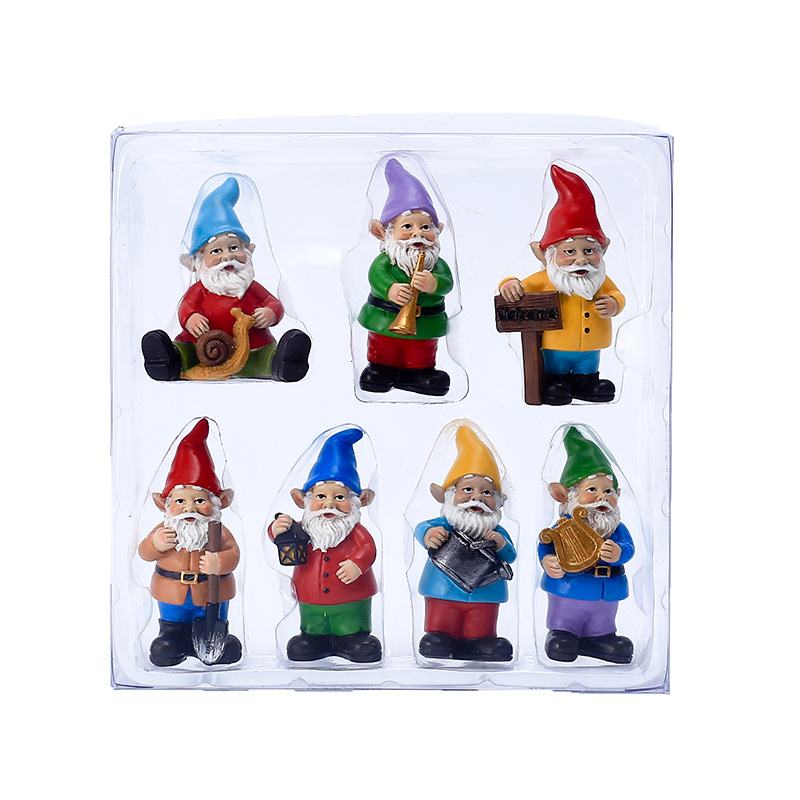 エルフのフィギュア,7ピース/セット,家,オフィス,庭の彫刻 - Bonsai Garden Miniature のレビューと価格