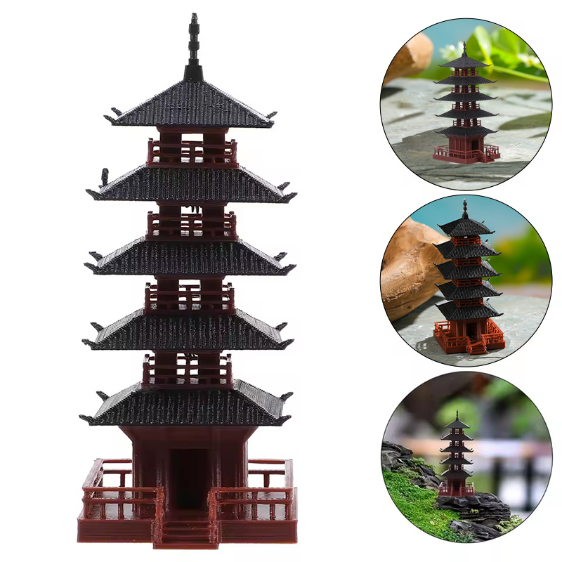 ミニパゴダ像古代建築模型禅庭盆栽水槽装飾 - Bonsai Garden Mini のレビューと価格