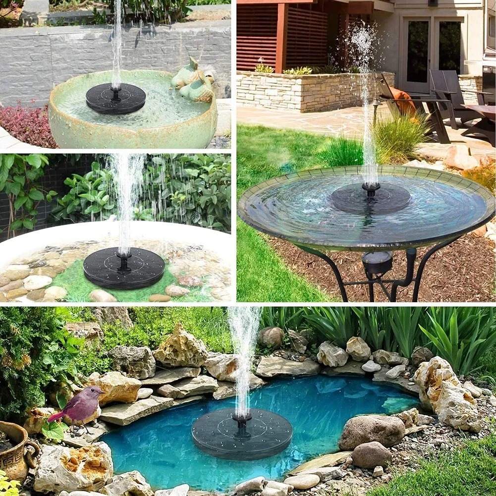 ソーラーパワーフローティング噴水ポンプ、13cm、16cm、 - Bonsai Garden Fountain のレビューと価格