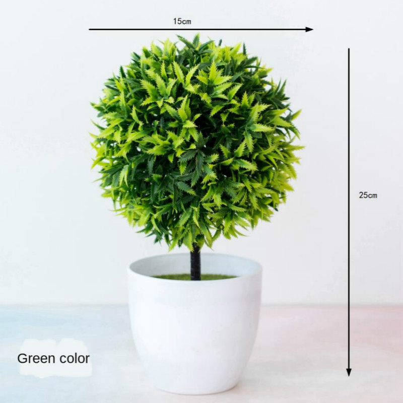 新緑人工植物盆栽小さな木草花鉢植え盆栽ハロウィン結婚式クリス - Bonsai Garden Mini のレビューと価格